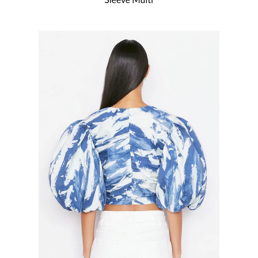 Frame puff sleeve jean jacket in denim - Picture 2 of 3